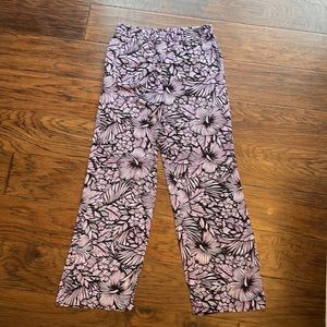 Worthingnton floral pattern wide leg pant trouser size medium